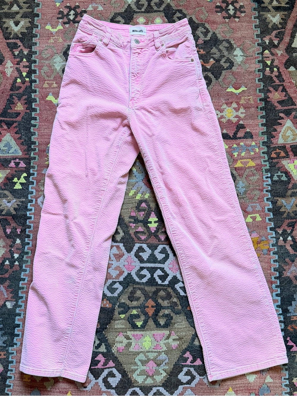 ROLLA'S Pink Straight-Leg Women's Jeans